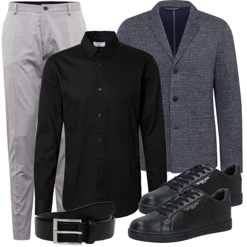 Sportlich Schwarz SchnürSchuh/Leder Sneaker/Sneaker Low/Schmaler Sneaker/vegane Schuhe michael kors kombinieren mit Blau Anzug MatiniqueLook: Uni, Pompöse, Sportlich, Streetwear, Trendige, Unisex, Rap, Skater, Techno