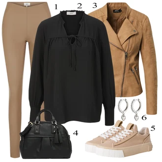 Outfit sa Bež Tenisica Tamaris "Tvoj otmjeni outfit"