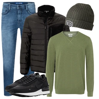 Outfit mit Schwarz Hut "Casual Look"