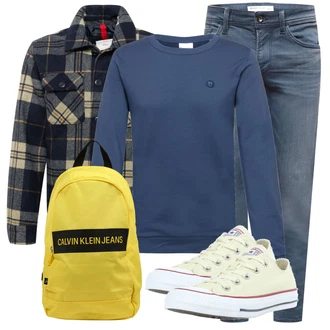 Lang/Maxi Outfit mit Schlaghose Jeans Tom Tailor Denim "Cool für die Freizeit"