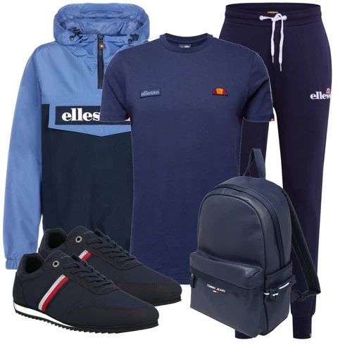 Schwarz/Blau Rucksack Tommy Jeans kombinieren