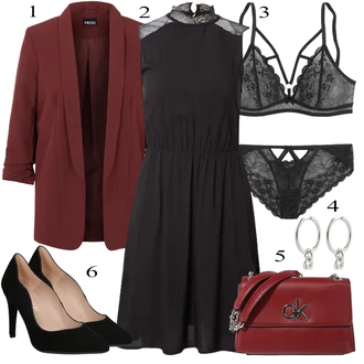 Outfit s Černá Šaty VERO MODA "Módní outfit"