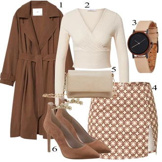 outfit mit Rdeča Plašč Mango "Oblačila za pomlad"