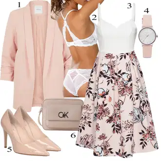 outfit mit Bež Čevlj Högl "Oblačila za pomlad"