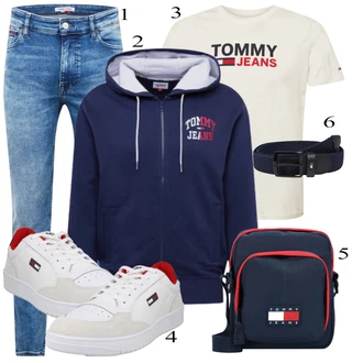 outfit mit Siva Čevlj Superga Tommy Jeans "Vsakdanja oblačila"
