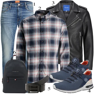 outfit mit Modra Superga Bugatti "Vsakdanja oblačila"