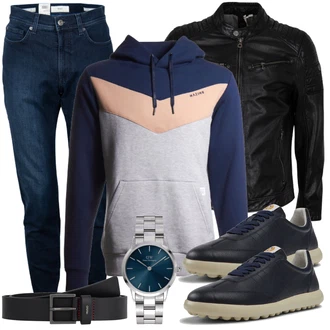 Outfit mit Schwarz/Grau/Dunkelgrau Frauengürtel Ohne Schnalle/Klassische Gürtel/Casual Gürtel/Ledergürtel/Breiter Gürtel/Women's Waist Belt Hugo "Cooles Outfit"