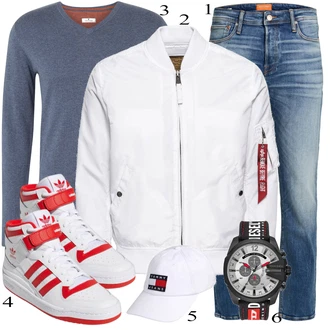 outfit mit Siva Alpha Industries "Vsakdanja oblačila"