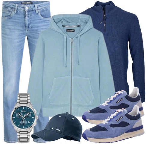 Grau/Weiß Jeans MAC kombinieren