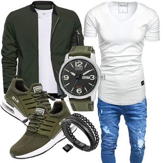 Outfit mit Grün Schuh "Cooles Outfit"