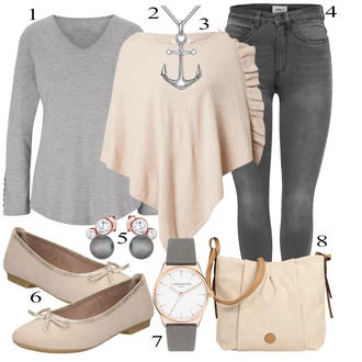 Outfit sa Smeđa/Siva/Zlatni Alat za satove/Poklon set satova/Ručni sat/Kožna Narukvica Liebeskind Berlin "Tvoj otmjeni outfit"