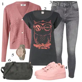 Outfit sa Zlatni/Pink Ručni sat/Džepni sat Lacoste "Zimski outfit"