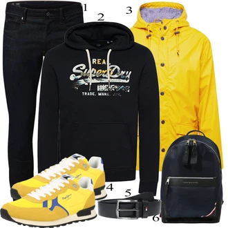 outfit mit Rumena Čevlj Superga Pepe Jeans "Vsakdanja oblačila"