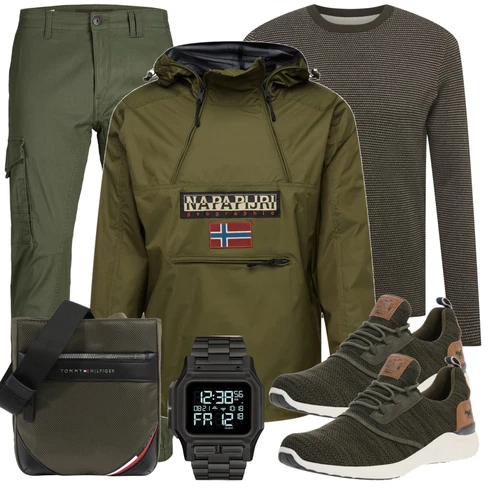 Camouflage Dunkelgrün/Khaki CargoHose/FunktionsHose/Zip Off Hose/Twill Hose/TrekkingHose Jack & Jones kombinieren