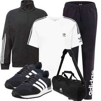 Outfit mit Schwarz Schuh Sneaker Adidas Originals "Sportliches Outfit"