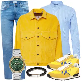 Outfit mit Blau/Hellblau Knöchelstiefel/Biker Jeans/Boyfriend Jean/Cropped Jeans/Girlfriend Jeans/Low Rise Jean/Low Waist Jean/Lederjacke/Slim Fit Jeans/Straight Leg Jean/Leder Schuhe/Tapered-Jeans/Winterjacke Only & Sons "Freizeit Outfit"