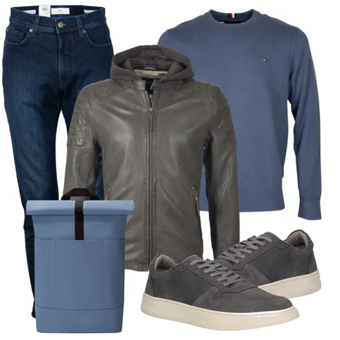 Türkis/Grau Hoodie Sweatshirt/Hoodie Tommy Hilfiger kombinieren