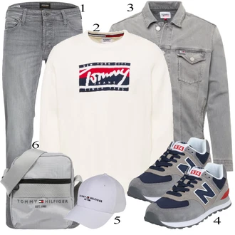 outfit mit Siva Denim Jakna Tommy Jeans "Vsakdanja oblačila"