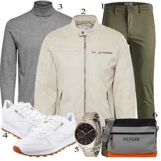 outfit mit Siva Usnjena Jakna Jack & Jones "Priložnostna oblačila"