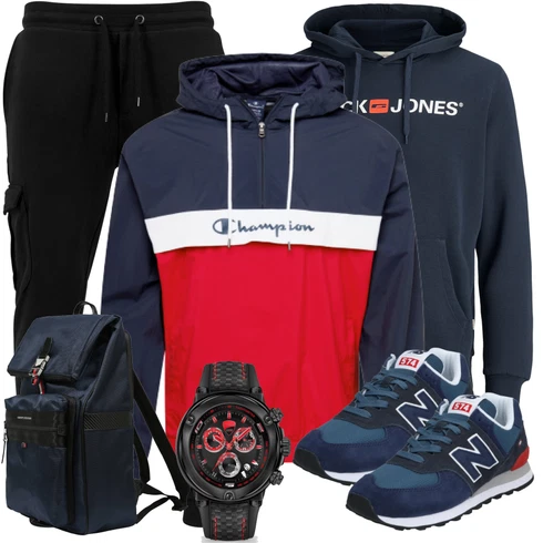 Schwarz Rucksack Tommy Hilfiger kombinieren