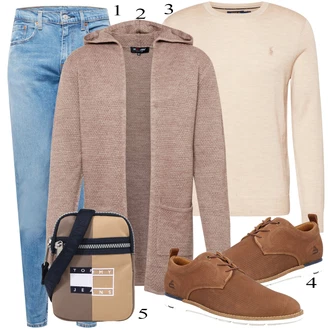 outfit mit Rjava Nizki čevelj Bullboxer "Priložnostna oblačila"