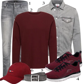 outfit mit Siva Hlače Jack & Jones "Vsakdanja oblačila"