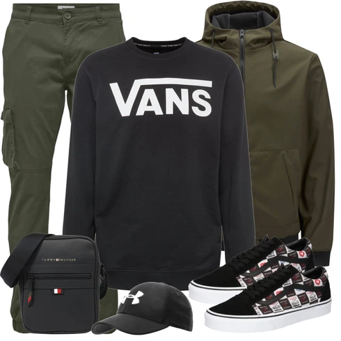 DunkelGrün/Khaki/Grün Cargohose/Cargo-Jogginghose/Funktionshose Only & Sons kombinieren