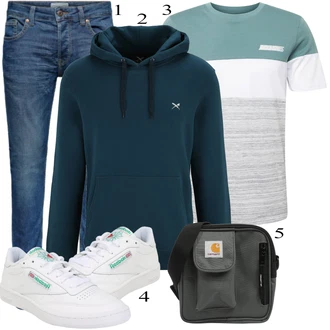 outfit mit Siva Superga Reebok Classic "Vsakdanja oblačila"