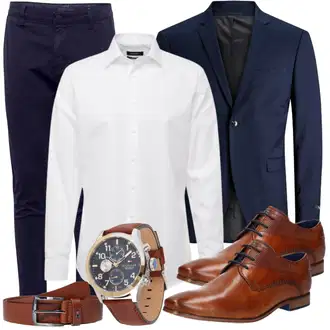 Outfit mit Dunkelblau Slim Hose/Skinny Hose/Jeggings/Twill Hose/Hose mit Schlitz levi's ® "Business Outfits"