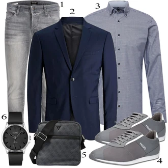 outfit mit Črna Obleka Jack & Jones "Poslovna oblačila"