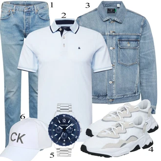 outfit mit Turkizna Denim Jakna "Vsakdanja oblačila"