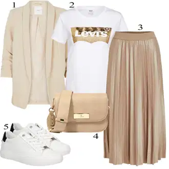 Outfit s Šedá Teniska Calvin Klein "Jarní outfit"