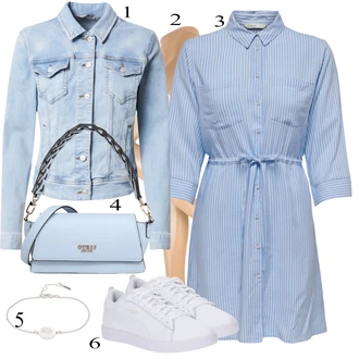 Kratka/mini Outfit sa Plava Haljina Veći Broj Only "Tvoj otmjeni outfit"