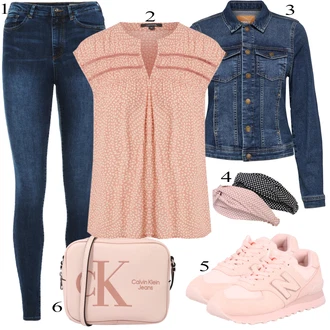 outfit mit Roza/Bež/Modra Superga New Balance "Oblačila za pomlad"