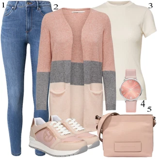 Outfit sa Bež Torba Za Preko Ramena Tom Tailor Denim "Zimski outfit"