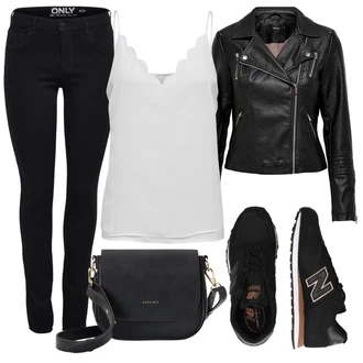 Outfit s Černá Teniska New Balance "Jarní outfit"