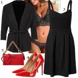 Crni Vuneni Sakoi s remenom Outfiti image