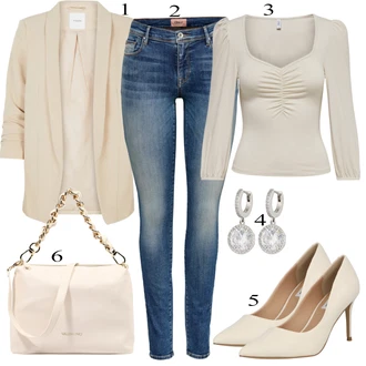 outfit mit Roza/Bež/Modra Torba za čez ramo valentino "Oblačila za pomlad"