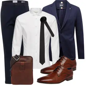 Business Outfits Mollige Sommer mit Weiß/Creme Bluse Große Größe/Business Hemd/Businesshemd/Bügelfreies Hemd/Hemdbluse Jack & Jones "Business Outfits"