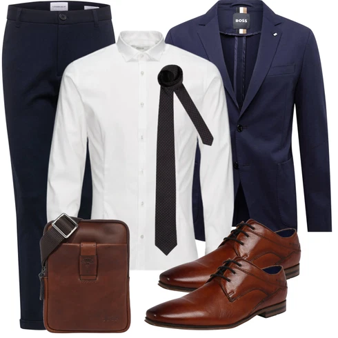 Elegant Dunkelblau Hose Große Größe/Slim Hose/Business Hose/AnzugHose/Hose mit Schlitz/Skinny Hose/High Waist Hose/Gerade Hose/Treggings/StretchHose Lindbergh kombinierenLook: Uni, Outdoor, Workwear, Coole, Old Money, Büro, Elegant