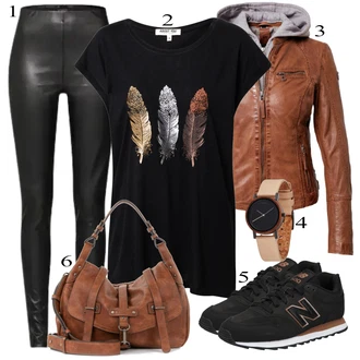 Outfit s Černá Teniska New Balance "Praktický vzhled"