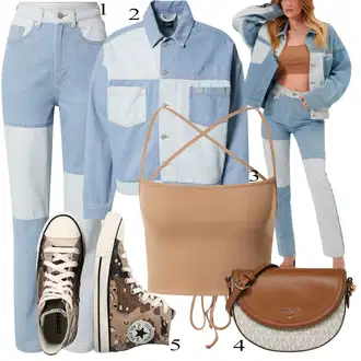 Outfit sa SvjetloPlava/Plava Ravna Hlača/Boyfriend Hlače/Hlače s Prorezom/Ležerna Hlača/Hlače sa Naramenicama/Hlače od muslina/Štofaste hlača/Zimska Hlača/Jeggings/Hlače Visokog Struka about you x swalina&linus "Zimski outfit"