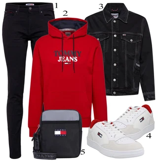 outfit mit Siva Čevlj Superga Tommy Jeans "Vsakdanja oblačila"