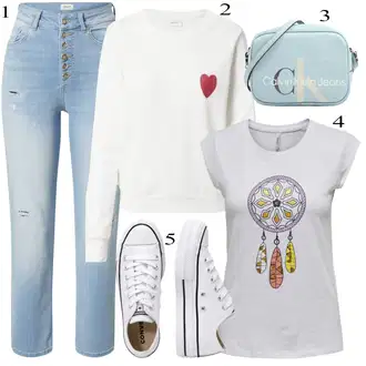 Outfit sa Siva Torba Za Preko Ramena Calvin Klein Jeans "Zimski outfit"