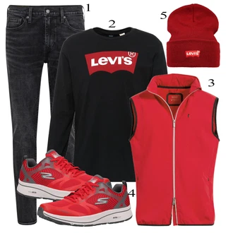 outfit mit Rdeča Superga Skechers "Športna oblačila"