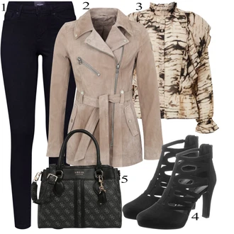 outfit mit Temno modra/Modra Jeans Pajkice/Jeggings/Skinny Hlače/Treggings VERO MODA "Oblačila za pomlad"