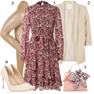 Outfit sa Pink/Bež/Plava Obuća Steve Madden "Zimski outfit"