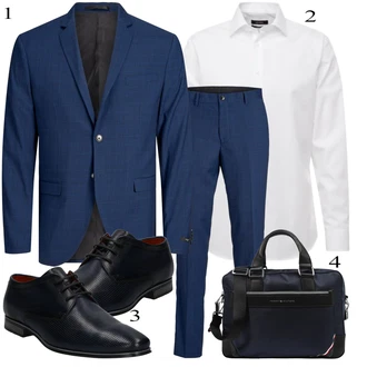 outfit mit Modra Obleka Jack & Jones "Poslovna oblačila"