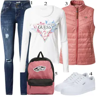 Outfit s Šedá Dlouhé Šaty/Dlouhý Zimní Kabát/Tričko & Top Móda Pro Plnoštíhlé/Dlouhá tylová sukně Guess "Jarní outfit pro ženy"