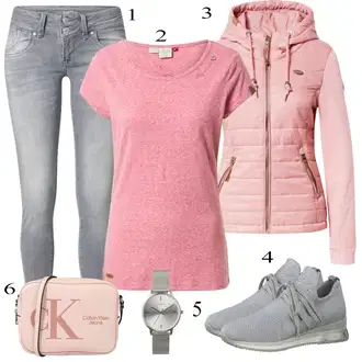 Outfit sa Pink/Bež/Plava Torba Za Preko Ramena Calvin Klein Jeans "Tvoj otmjeni outfit"